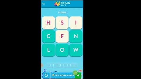WordBrain 2 Ocean Event Day 10 October 9 2021 Answers
