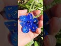 MAGISEVEN Royal Blue Cats' Eye DND Dice Set
