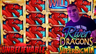 Unbelievable Run & HUGE WIN On River Dragons Slot Machine - NON STOP BONUSES WON w/$8.80 MAX BET