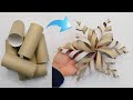 Easy paper snowflake tutorial toilet paper roll winter ornaments  recycling decorations diy