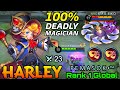 23 Kills Harley 100% Deadly Magician! - Top 1 Global Harley by P E M A S O K •™ - MLBB