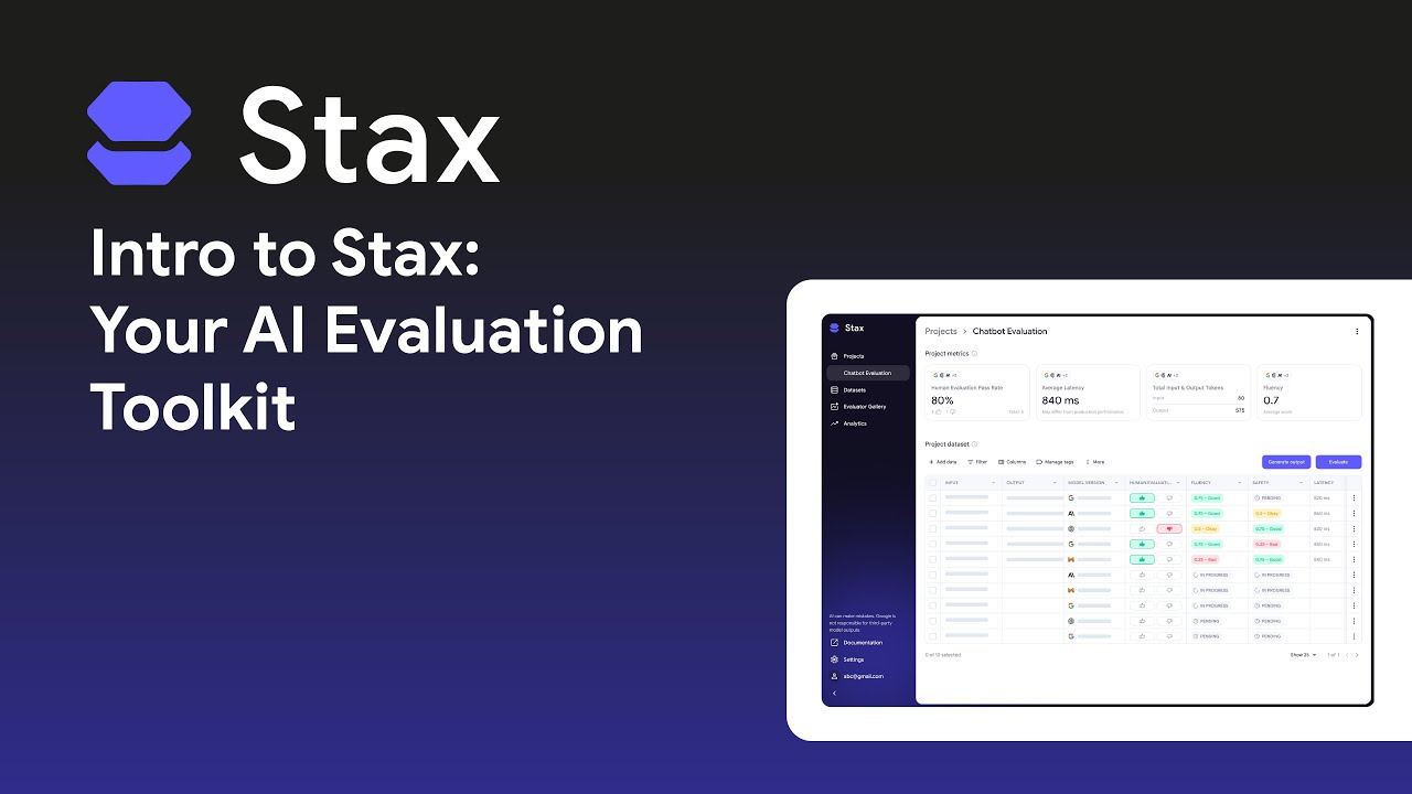 Evaluate your AI with Stax