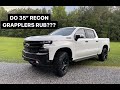 Does 35x11.50r20 RUB on stock Trailboss Silverado??