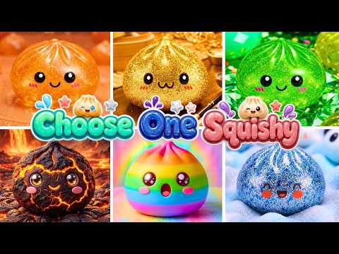 Choose One Edible Squishy Dumpling: 🧡 Orange, ⭐ Gold, 💚 Green, 🔥 Lava, 🌈 Rainbow, or 💙 Blue!