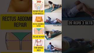 Pelvic Repair & Abs Workout: Burn Whole Body Fat and Strengthen Core at Home #shorts
