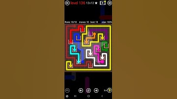 How To Solve Flow Free Pockets Pack Level 136 12x12 Board Hardest Walk Through Solution Walkthrough