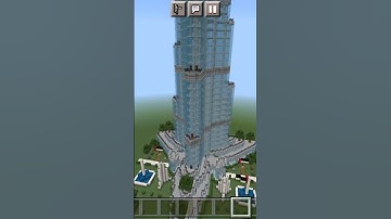 BURJ KHALIFA BUILD IN MINECRAFT POCKET EDITION 👍⭐⭐⭐🤟#shorts