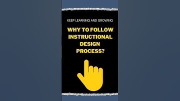 Why to follow Instructional Design process? #instructionaldesign #elearning #training #learning #ids