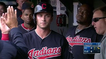 KC@CLE: Santana rips an RBI single to left