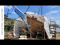 Hand building every single detail of our RESCUED WOODEN SAILBOAT — Sailing Yabá #94