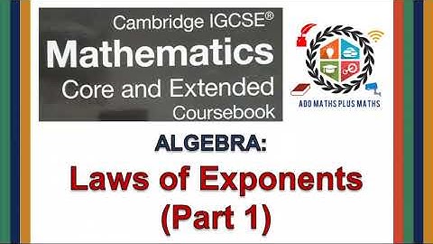 Laws of Exponents Part 1