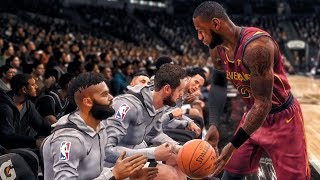 Lebron James Taunts Spurs Bench & Fans Nba Live 18 The One Career Gameplay