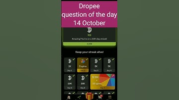 Dropee question of the day 14 October | Dropee question of the day@CryptoTechSunil