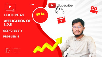 Differential Equation||Application lineardifferential||Exercise3.1|Problem6||Lecture61/Urdu//Hindi.