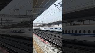 東海道新幹線　米原駅　高速通過！！ #新幹線 #鉄道 #jr #shinkansen #東海道新幹線