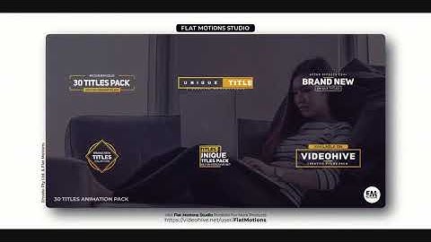 Minimal Titles Animation | After Effects Template | Titles