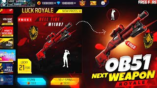 Ob51 100% Next Weapon Royale Free Fire Next Magic Cube Store Update Free Fire Free Fire New Event