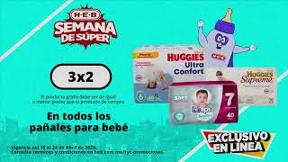 ¡3x2 en todos los pañales para bebé! 👶🏻