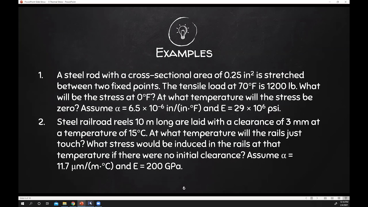 MEC32 Lesson 8 Thermal Stress