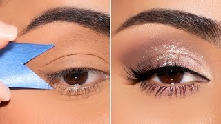 how to easily create any eyeshadow look using tape stencil technique