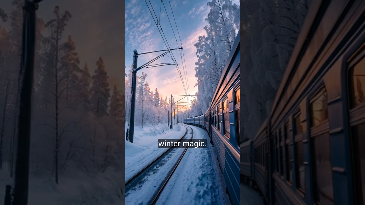 Транссибирский экспресс в России зимой 