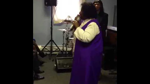 Apostle Deborah Deshields giving a Testimony
