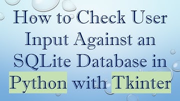 How to Check User Input Against an SQLite Database in Python with Tkinter