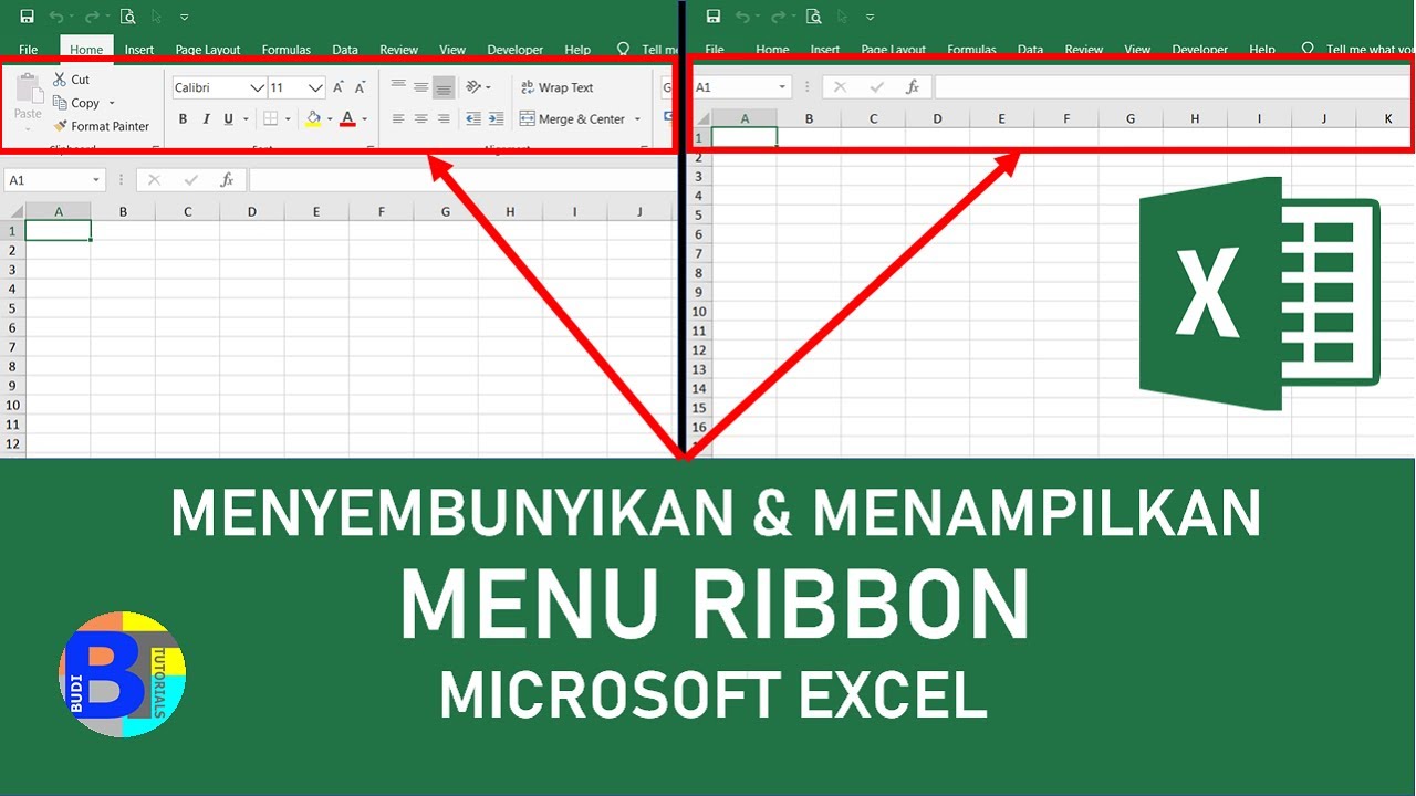 Cara Menyembunyikan Dan Menampilkan Menu Ribbon Di Excel Auto Hide