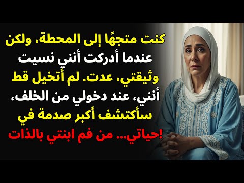 عدت من المحطة لأبحث عن وثيقتي لكنني سمعت ابنتي تقول شيئ ا قاسي ا