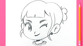 Easy Drawings – How to Draw Zoey Step by Step ✏️✨ | Pencil Tutorial 2025 Update