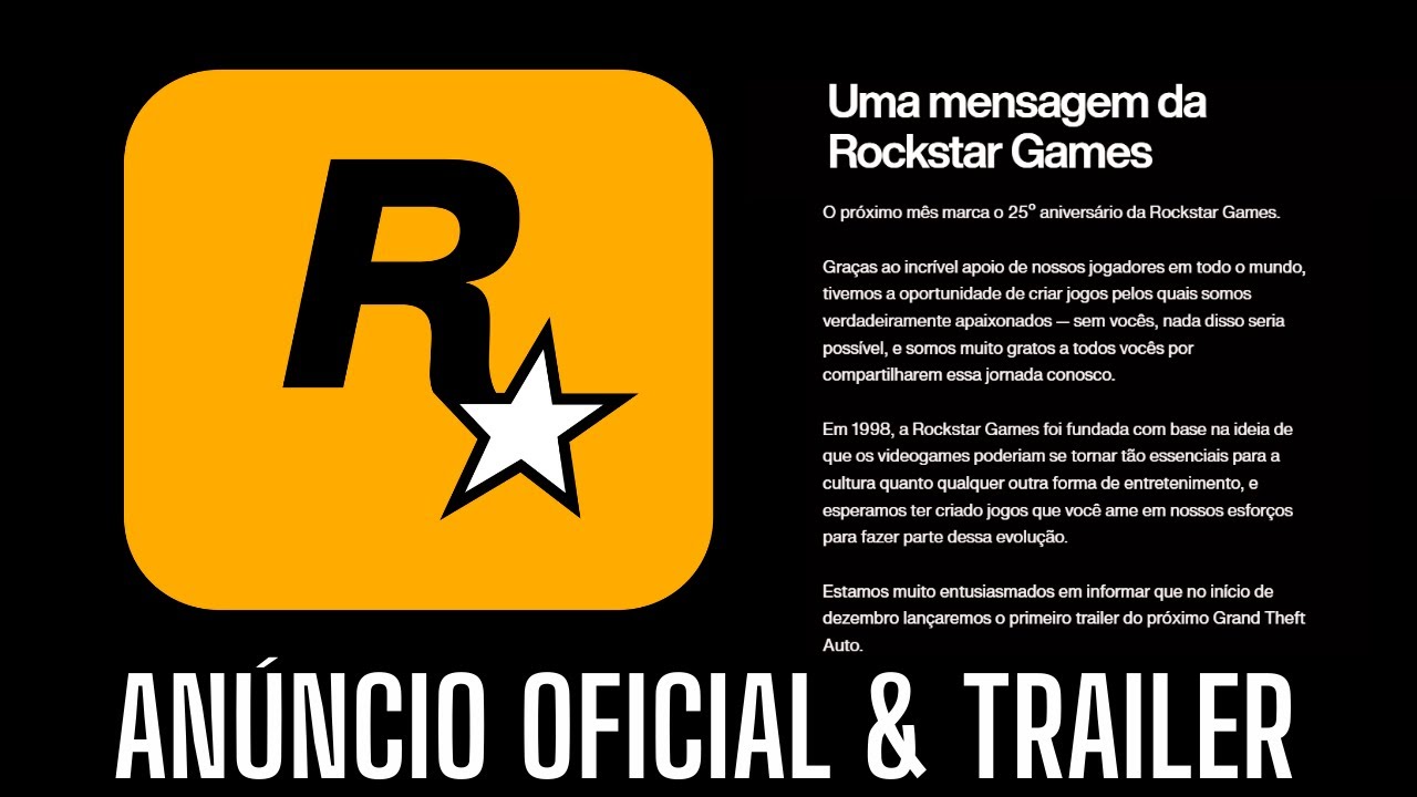 GTA 6 FOI ANÚNCIADO  GTA 6 TRAILER CHEGA EM BREVE!!! 