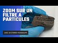 A quoi ressemble un filtre à particules au microscope ?