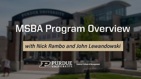 Online MS Business Analytics at Purdue University