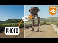 Ajouter des Objets 3D sur une Photo - Tuto Blender