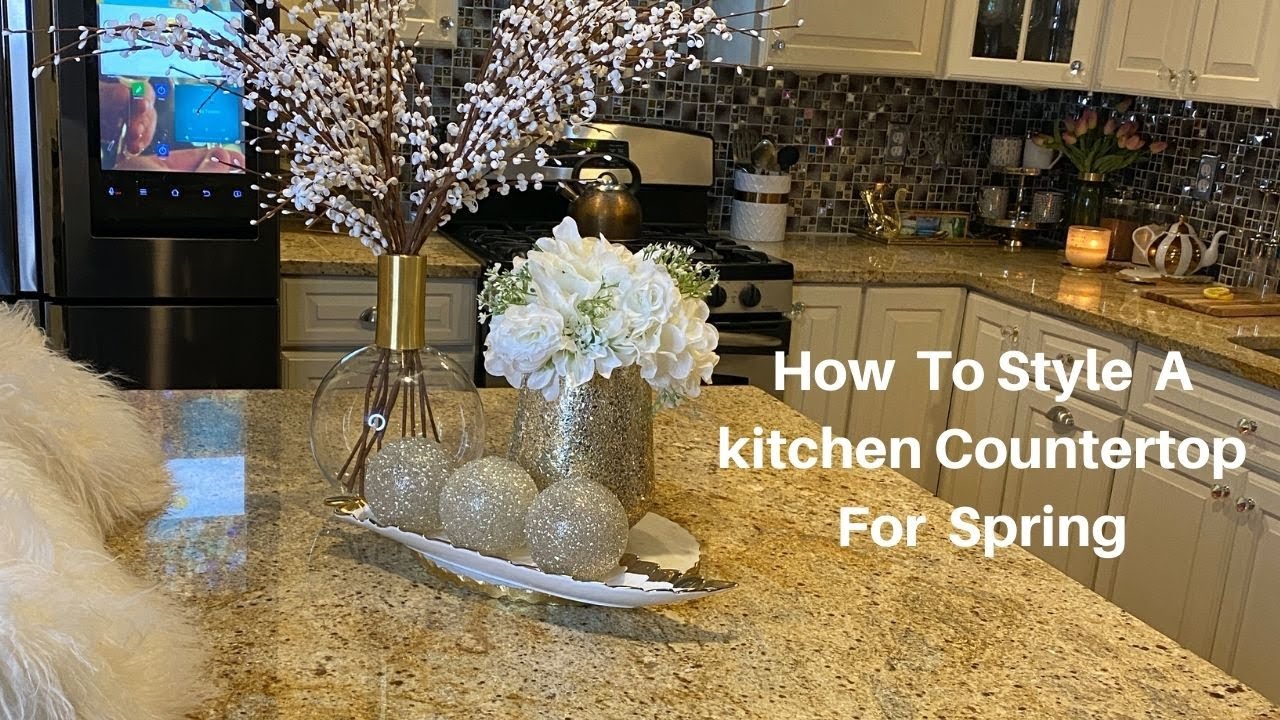 Spring Kitchen Counter Decor  Kitchen countertop decor, Kitchen sink  decor, Kitchen counter decor