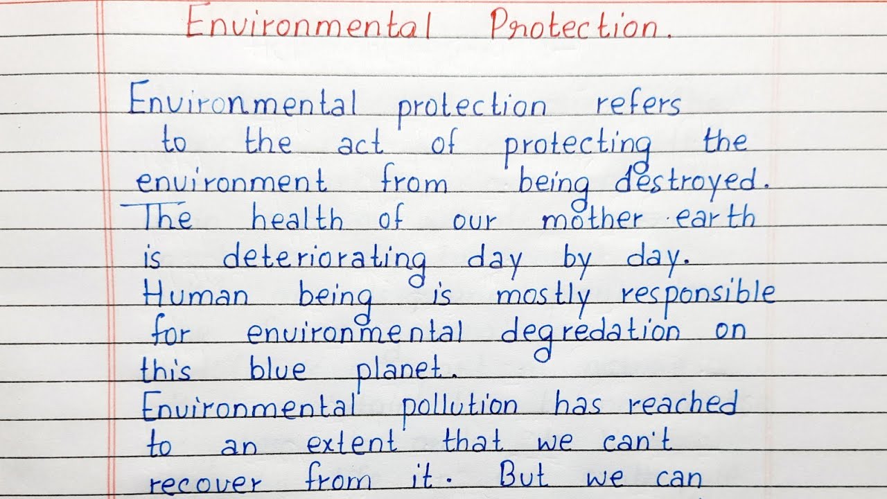 a short essay on environmental protection