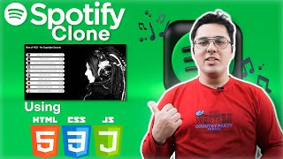 Creating a Spotify Clone Using HTML, CSS \u0026 JavaScript Only | JavaScript Music Player🔥🔥