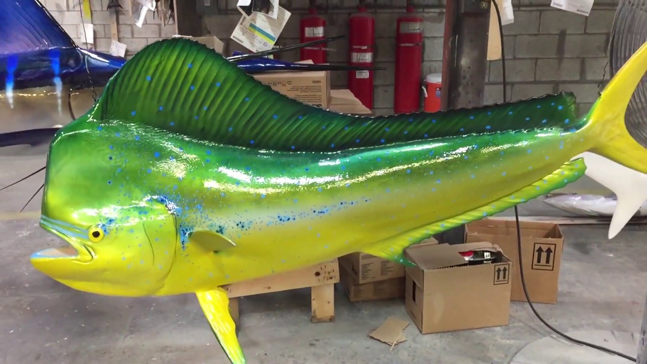 Taxidermy Mahi Mahi Fiberglass Fish Mount 12/" Fish Replica