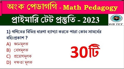 IMPORTANT MATH PEDAGOGY FOR PRIMARY TET | Primary TET Math Pedagogy 2023 | Math Tricks by Hasnat