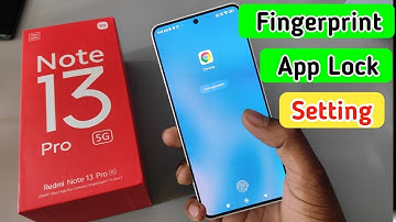 Redmi note 13 pro 5g fingerprint app lock/Redmi note 13 pro 5g me app lock kaise kare/fingerprint