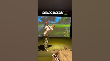 The pure golf swing of tennis star Carlos Alcaraz 🤩