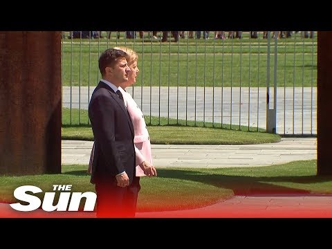 Merkel shakes uncontrollably during military parade