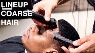 LINING UP COARSE HAIR STEP BY STEP | BARBER STYLE DIRECTORY