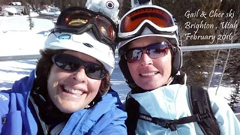 Gail Girvin and Cheri Warren Ski Brighton Utah