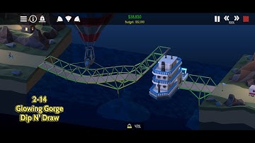Poly Bridge 2 - Glowing Gorge - Dip N