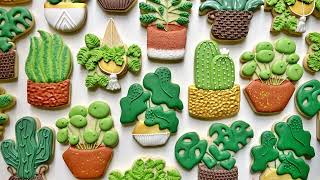 Spring Green Plants: Satisfying Cookie Decorating