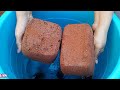 Dusty crunchy Soft Red dirt crumble dipping in water 💦 bucket 🪣 dry on paste satisfying sound asmr 