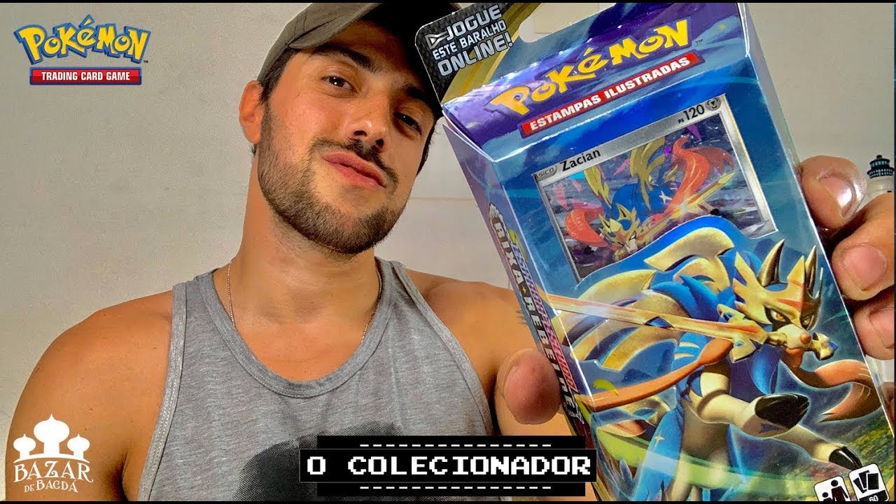 Jogo de Cartas Pokemon Eei Starter DECK Espada e Escudo Rixa Rebelde Zacian  Copag