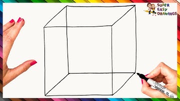 How To Draw A Cube Step By Step 🧊 Cube Drawing Easy