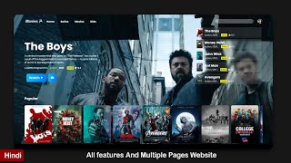 Create a movie website HTML & CSS  and JAVASCRIPT | Movie Website Html and css